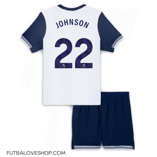 Dres Tottenham Hotspur Brennan Johnson #22 Domáci pre deti 2024-25 Krátky Rukáv (+ trenírky)